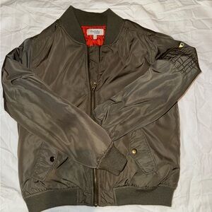 Army green bomber jacket